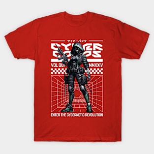 cyberpunk anime girl tactical armor T-Shirt